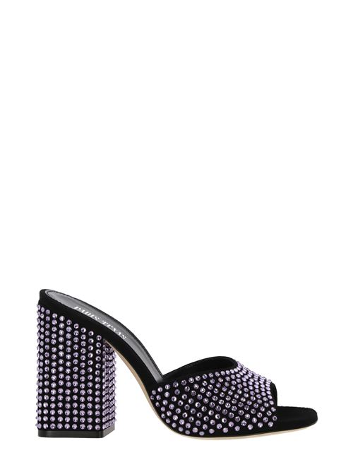 Crystal-embellished 105mm mules Paris Texas | PX947XSACHVIOLET ONYX